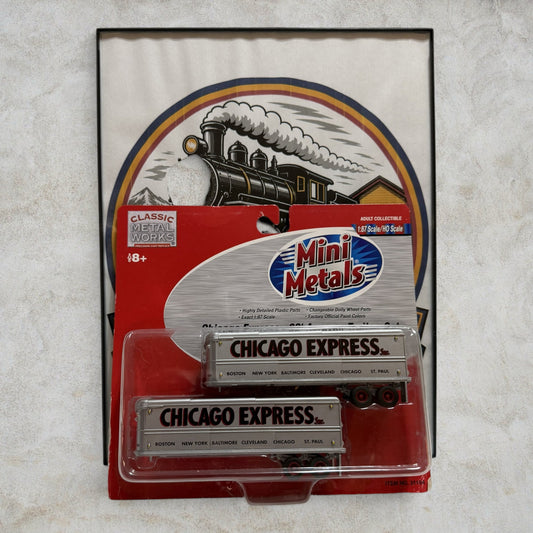#1224 Classic Metal Works Mini Metals Chicago Express Semi Trailer Set – HO Scale (1:87) – Item No. 31104 – New in Package