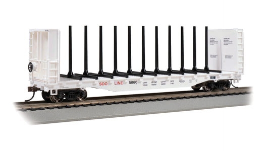 BAC12906 (HO) SOO Line Center-Beam Flatcar #5060 (NIB)