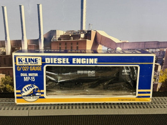 #1530 K-Line K-2215 O/O27 Gauge MP-15 Diesel Switcher – Norfolk Southern #2215 – Dual Motor – Original Box