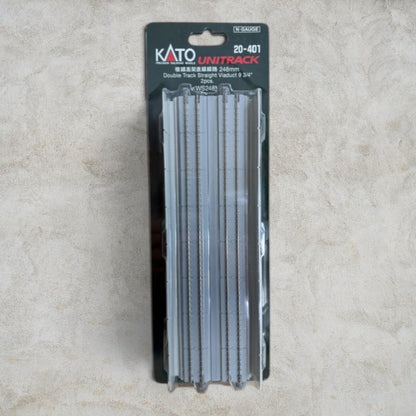 KATO 20-401 N Scale Unitrack Double Track Straight Viaduct 248mm 2-Pack