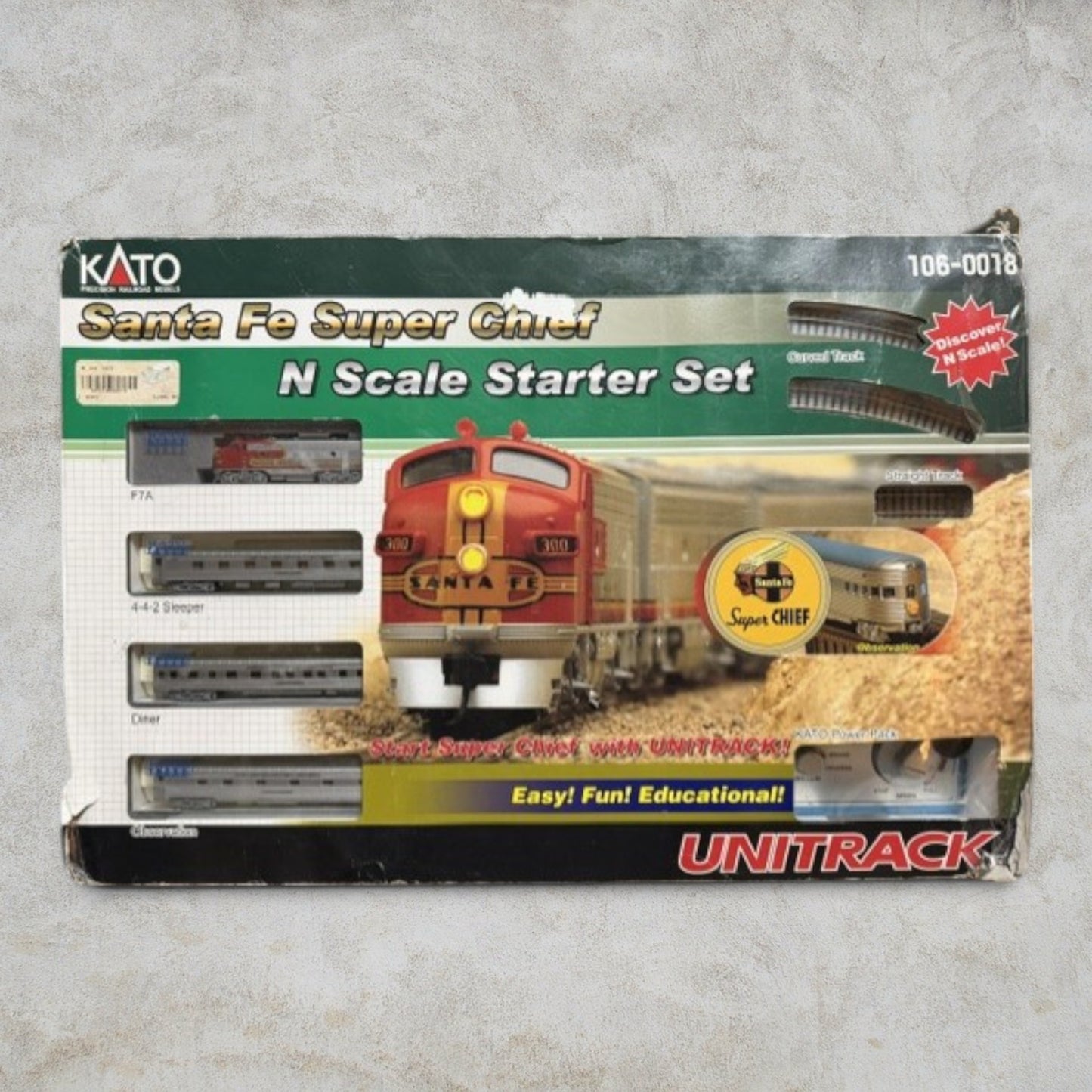 Kato N Scale Santa Fe Super Chief Starter Set with Unitrack & Power Pack – Item #106-0018