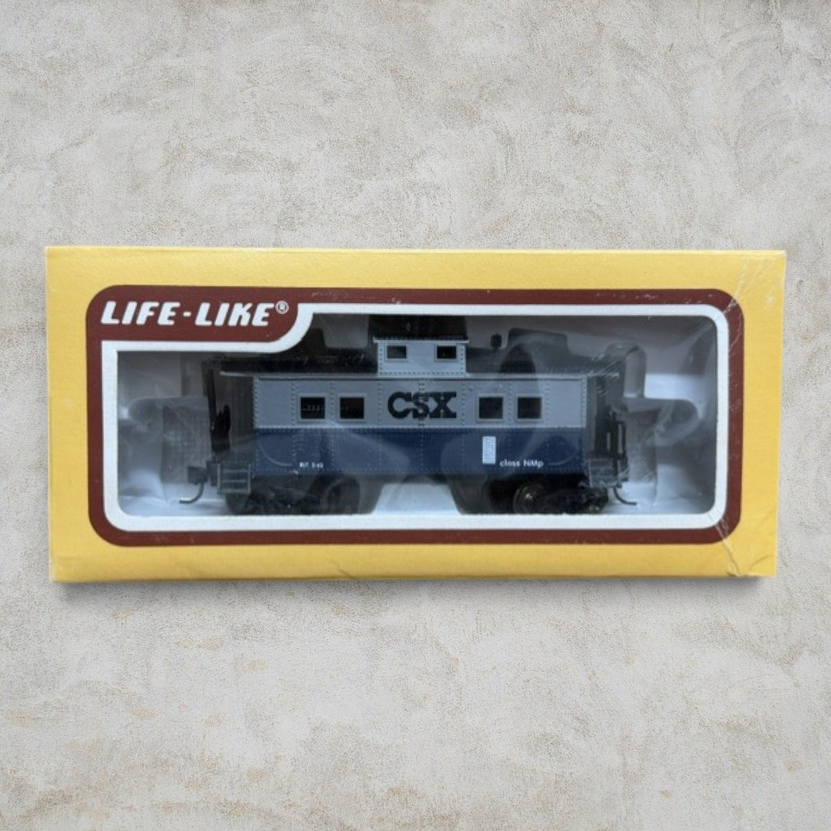#1454 Life-Like HO Scale CSX Caboose Blue Gray #8527 Vintage Original Box