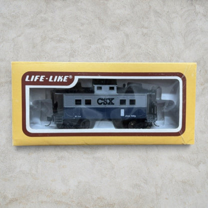 #1454 Life-Like HO Scale CSX Caboose Blue Gray #8527 Vintage Original Box