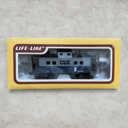 #1454 Life-Like HO Scale CSX Caboose Blue Gray #8527 Vintage Original Box