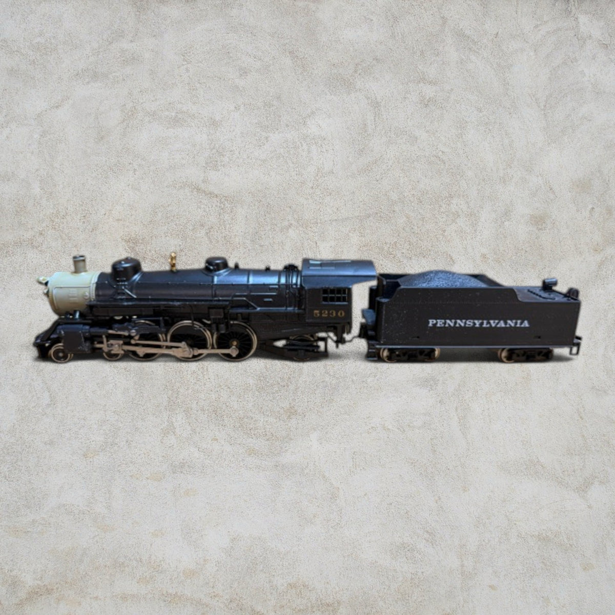 #1371 Vintage Life-Like HO Scale Pennsylvania Railroad #5230 Steam Locomotive & Tender – Original Box