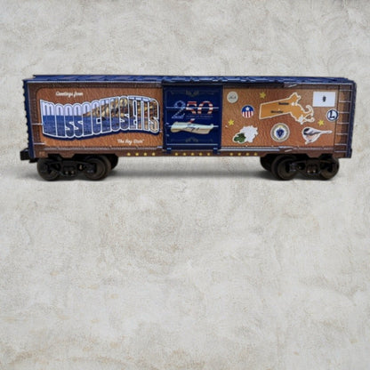 #1345 Lionel O Gauge Massachusetts 250th Anniversary Boxcar – Greetings from Massachusetts – New In Box