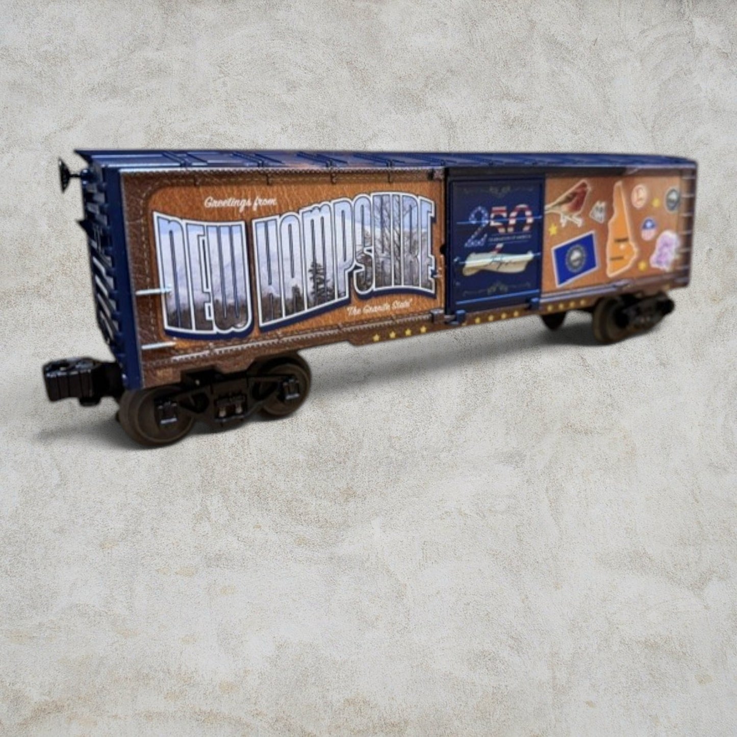 #1343 Lionel O Gauge New Hampshire America 250th Anniversary Boxcar – The Granite State – Original Box