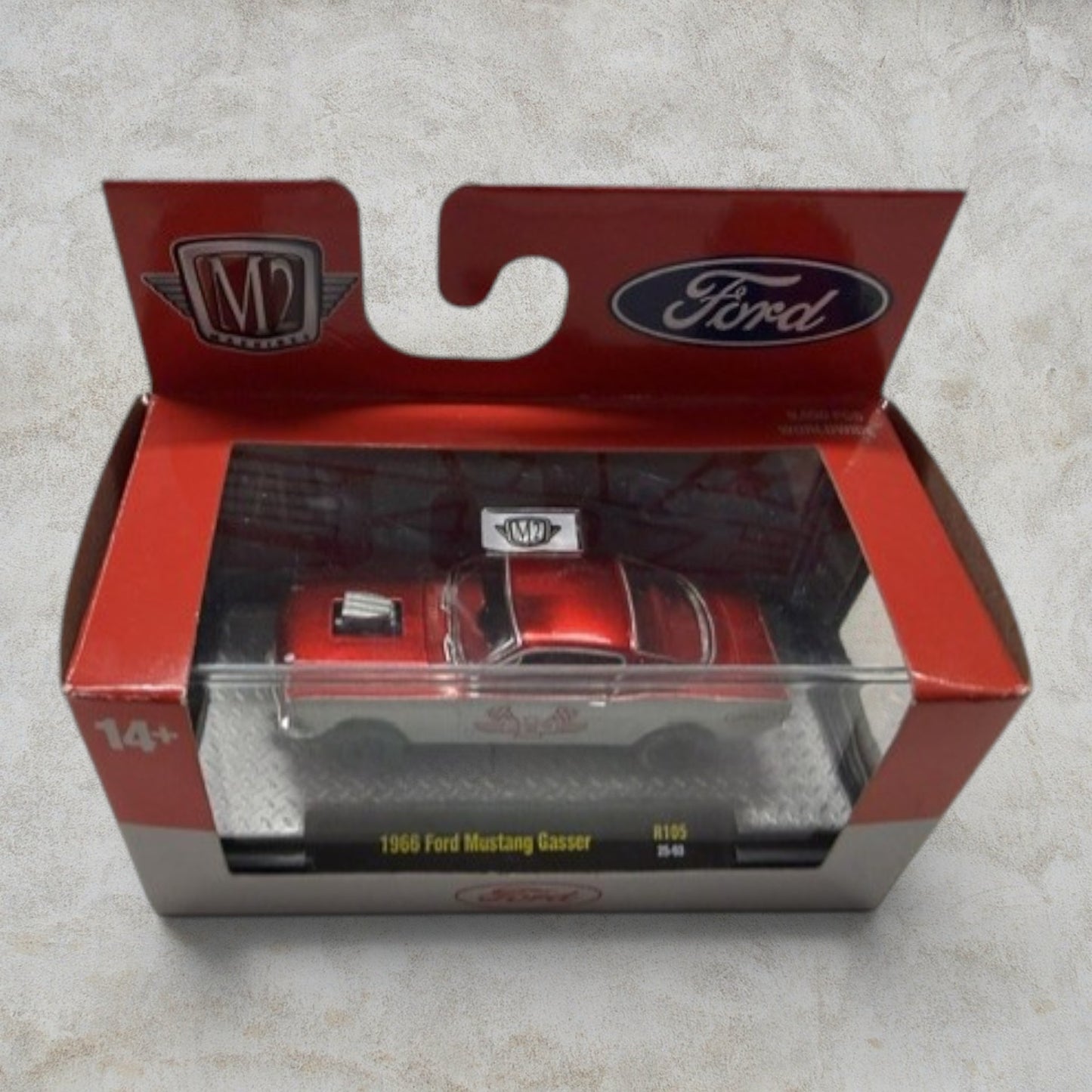 #1175 M2 Machines 1966 Ford Mustang Gasser R105 Ford Edition 1:64 Die-Cast – Factory Sealed
