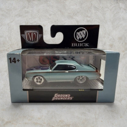 #1176 M2 Machines Ground Pounders 1970 Buick GSX R33 1:64 Die-Cast – Buick Licensed – Factory Sealed