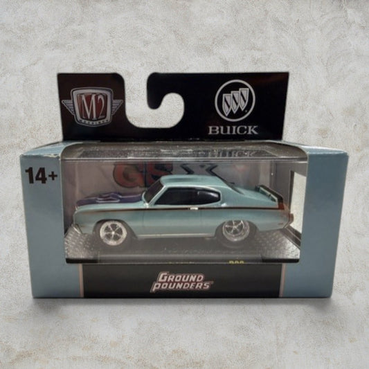#1176 M2 Machines Ground Pounders 1970 Buick GSX R33 1:64 Die-Cast – Buick Licensed – Factory Sealed