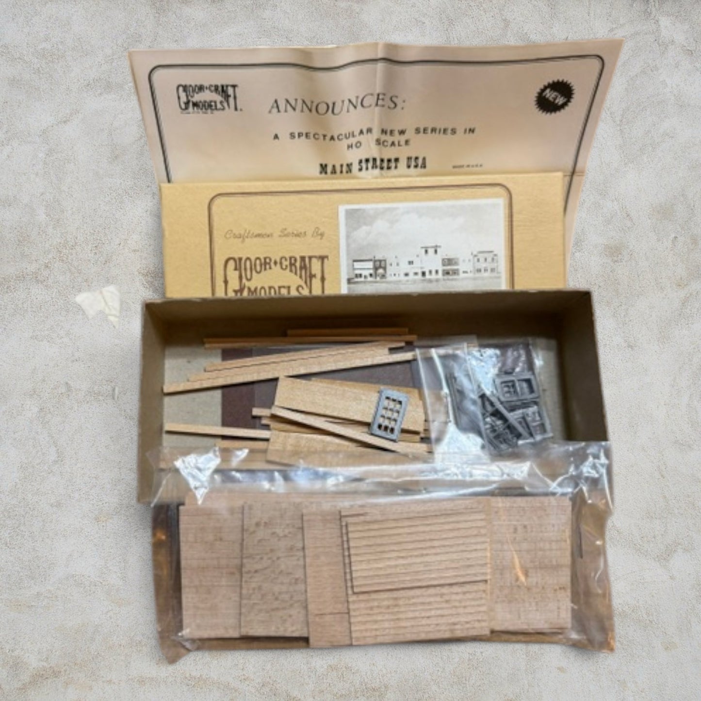 #1369 Gloor Craft Models HO Scale United States Post Office – Kit #441 – Main Street USA Craftsman Wood Kit
