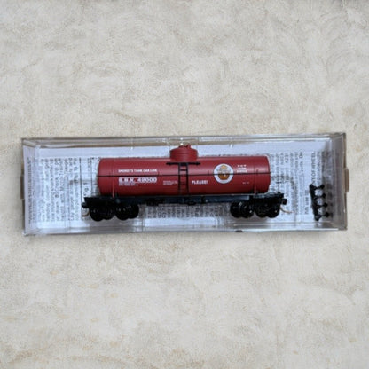#1355 Micro-Trains N Scale Smokey Bear 39' Single Dome Tank Car S.B.X. #42000 – Item No. 65460