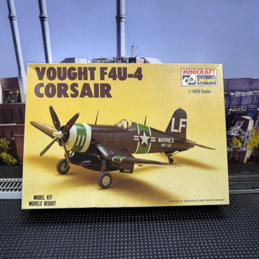 #1623 Vintage Minicraft / Hasegawa Vought F4U-4 Corsair – 1/48 Scale Plastic Model Kit
