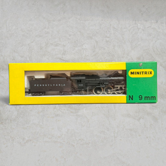 #1265 Minitrix N Scale Pennsylvania Railroad 4-6-2 Pacific Steam Locomotive & Tender #5495 – Ready-to-Run