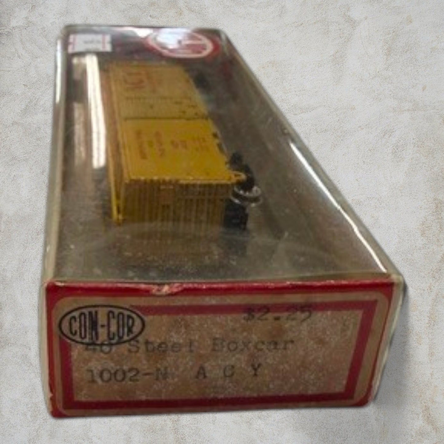 Con-Cor N Scale 40' Steel Boxcar – Akron, Canton & Youngstown (ACY) Road of Service #3208 – Item No. 1002-N
