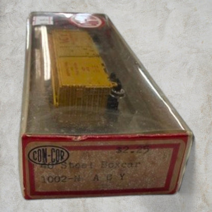 Con-Cor N Scale 40' Steel Boxcar – Akron, Canton & Youngstown (ACY) Road of Service #3208 – Item No. 1002-N