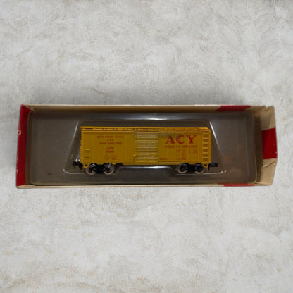 Con-Cor N Scale 40' Steel Boxcar – Akron, Canton & Youngstown (ACY) Road of Service #3208 – Item No. 1002-N