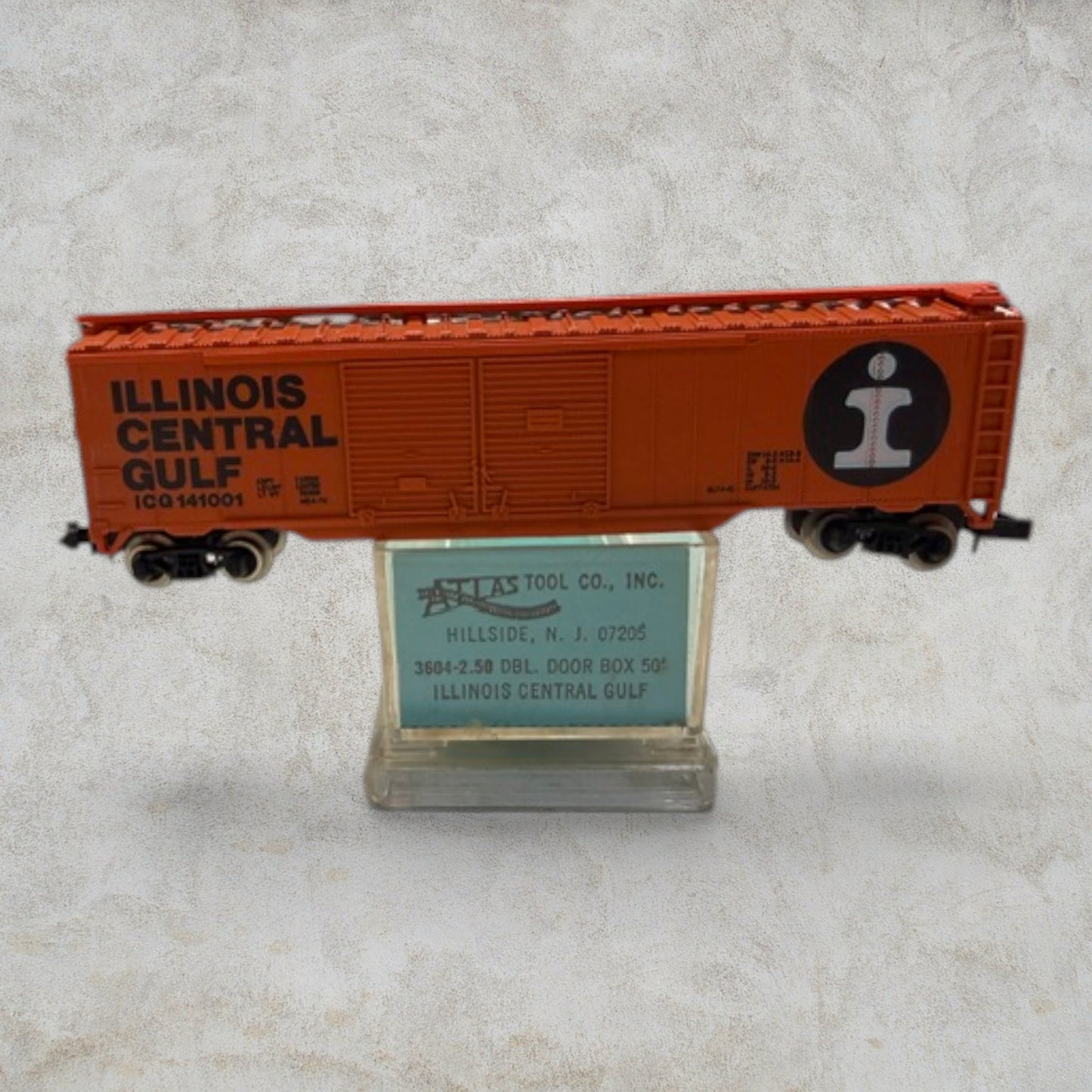 Atlas N Scale 50' Double Door Box Car – Illinois Central Gulf (ICG) #141001 – Item No. 3604-2