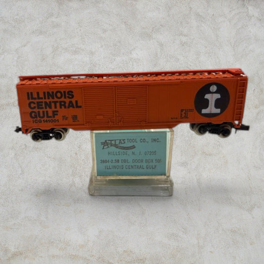 Atlas N Scale 50' Double Door Box Car – Illinois Central Gulf (ICG) #141001 – Item No. 3604-2