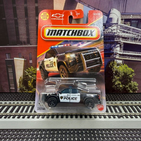 #1626 Matchbox Chevrolet Silverado Police Pickup Truck – 2026 Release