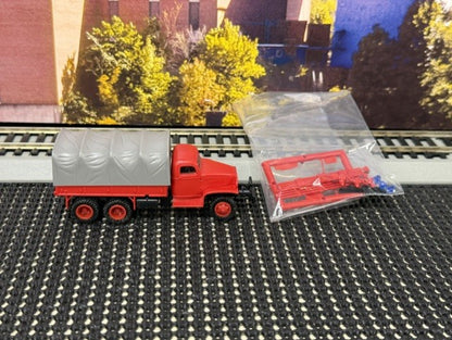 #1540 Roco Minitanks 1630 HO CCKW 6×6 Cargo Truck Red NOS