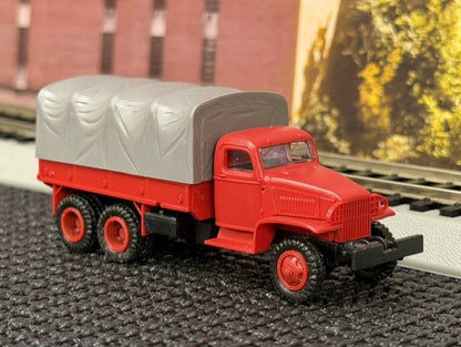 #1540 Roco Minitanks 1630 HO CCKW 6×6 Cargo Truck Red NOS