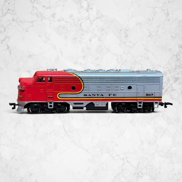 #1428 Bachmann HO EMD F9 Santa Fe #307 Warbonnet Diesel 61502
