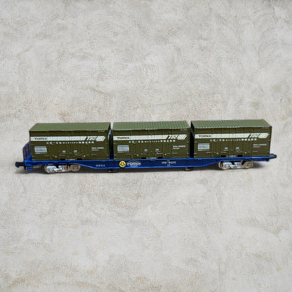 #1424 TOMIX 2788 N Scale KOKI 106 Container Wagon w/ 3 Containers – Original Design – Event Exclusive