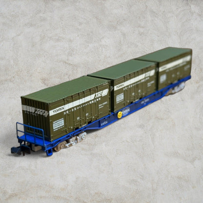 #1424 TOMIX 2788 N Scale KOKI 106 Container Wagon w/ 3 Containers – Original Design – Event Exclusive