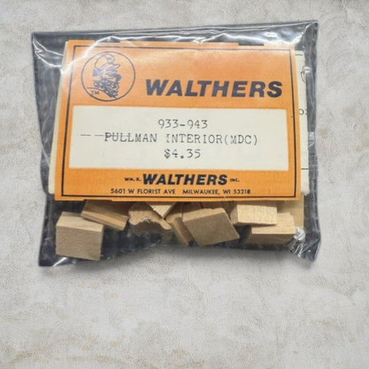 Walthers 933-943 HO Scale Pullman Passenger Car Interior Kit MDC Vintage NOS