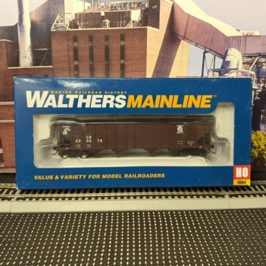 #1555 WalthersMainline HO Scale Conrail 50' 100-Ton 4-Bay Hopper CR #498678