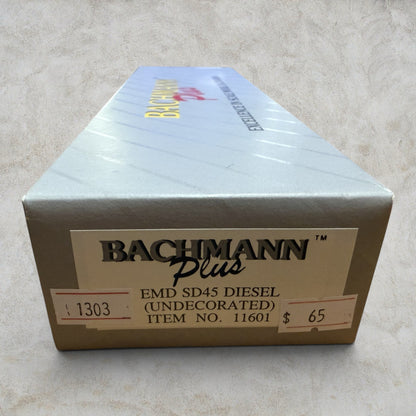 #1303 Bachmann Plus HO Scale EMD SD45 Diesel Locomotive – Undecorated – Item #11601