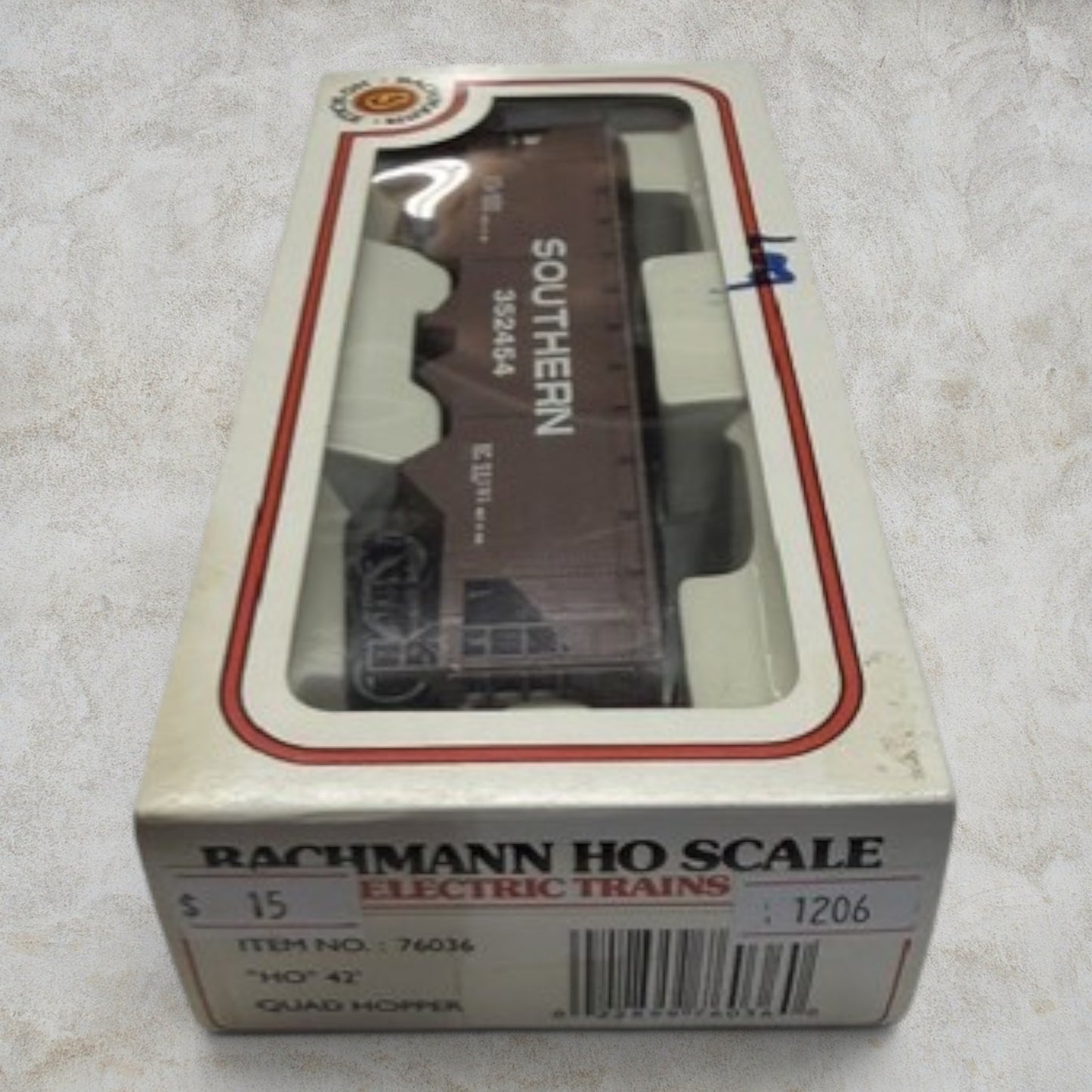 #1206 Bachmann HO Scale Southern Quad Hopper – Southern Railway #352454 – Item #74036 – Ready-to-Run with Original Box