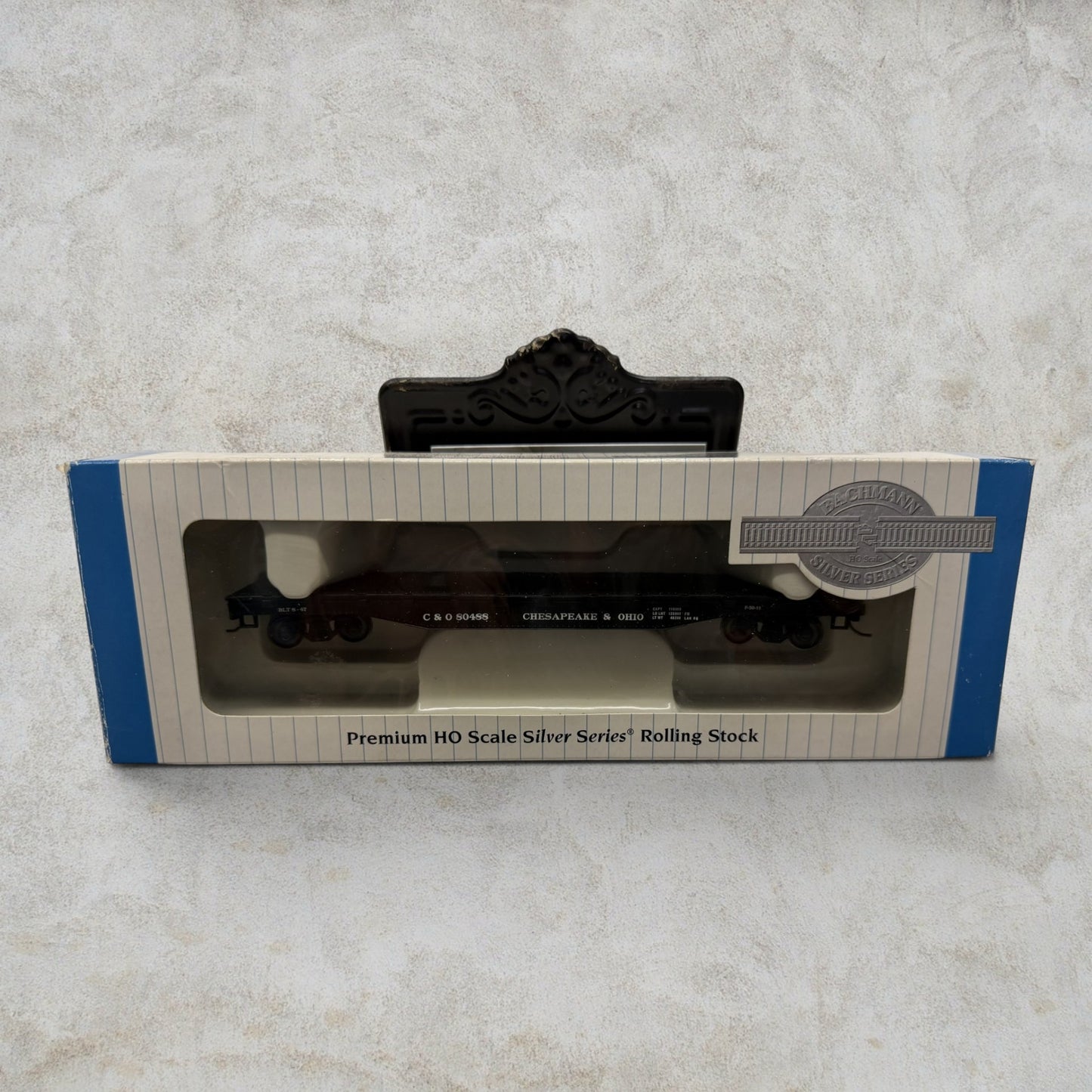 #1158 Bachmann Silver Series #17322 HO Scale Chesapeake & Ohio 40' Flat Car #90595 – Metal Wheels – EZ Mate® Couplers