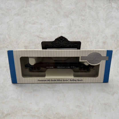 #1158 Bachmann Silver Series #17322 HO Scale Chesapeake & Ohio 40' Flat Car #90595 – Metal Wheels – EZ Mate® Couplers