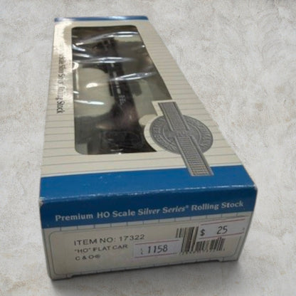 #1158 Bachmann Silver Series #17322 HO Scale Chesapeake & Ohio 40' Flat Car #90595 – Metal Wheels – EZ Mate® Couplers