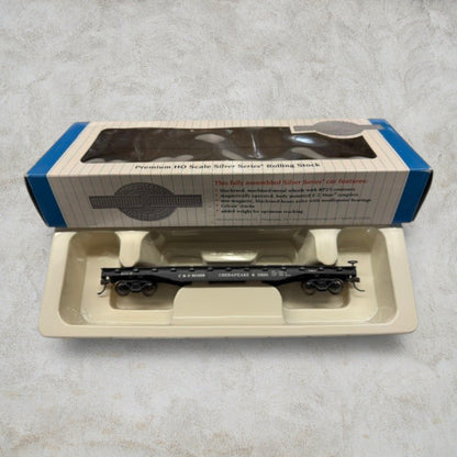 #1158 Bachmann Silver Series #17322 HO Scale Chesapeake & Ohio 40' Flat Car #90595 – Metal Wheels – EZ Mate® Couplers
