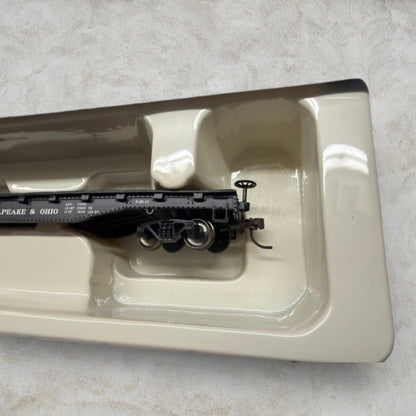 #1158 Bachmann Silver Series #17322 HO Scale Chesapeake & Ohio 40' Flat Car #90595 – Metal Wheels – EZ Mate® Couplers