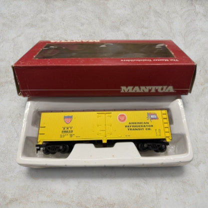 #1130 Mantua HO Scale American Refrigerator Transit Co. (ART) Reefer Car #739-182 – Yellow – Road #89033