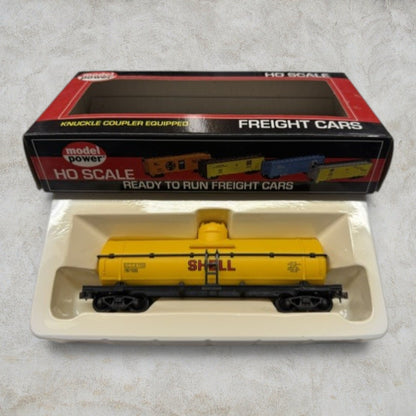 #1142 Model Power HO Scale Shell Chemical Tank Car #98103 – Knuckle Couplers