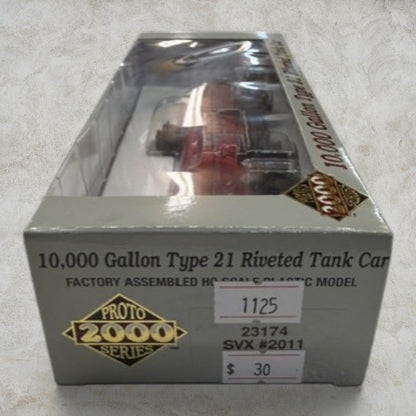 #1125 Proto 2000 HO Scale Mobilgas 10,000 Gallon Type 21 Riveted Tank Car #23174 – SVX #30111