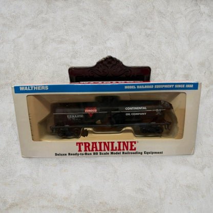 #1141 Walthers Trainline HO Scale Conoco 40' Tank Car #931-614 – Continental Oil Company – Ready-to-Run