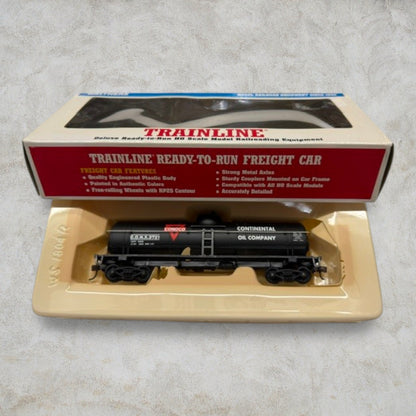 #1141 Walthers Trainline HO Scale Conoco 40' Tank Car #931-614 – Continental Oil Company – Ready-to-Run