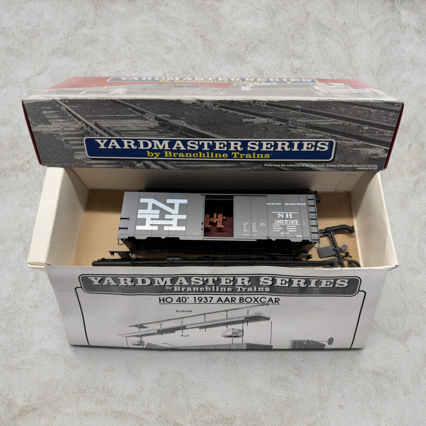 #1087 Branchline Trains Yardmaster Series HO Scale New Haven 40' 1937 AAR Boxcar #8011 – NH 332625